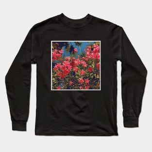 Pretty Pink Flowers Photography design with blue sky nature lovers Long Sleeve T-Shirt